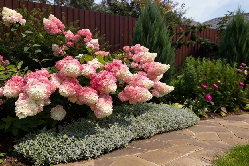 Гортензія волотиста Pinky Winky (Hydrangea paniculata Pinky Winky) декоративний кущ в горщику C1 2 річний V18017 фото